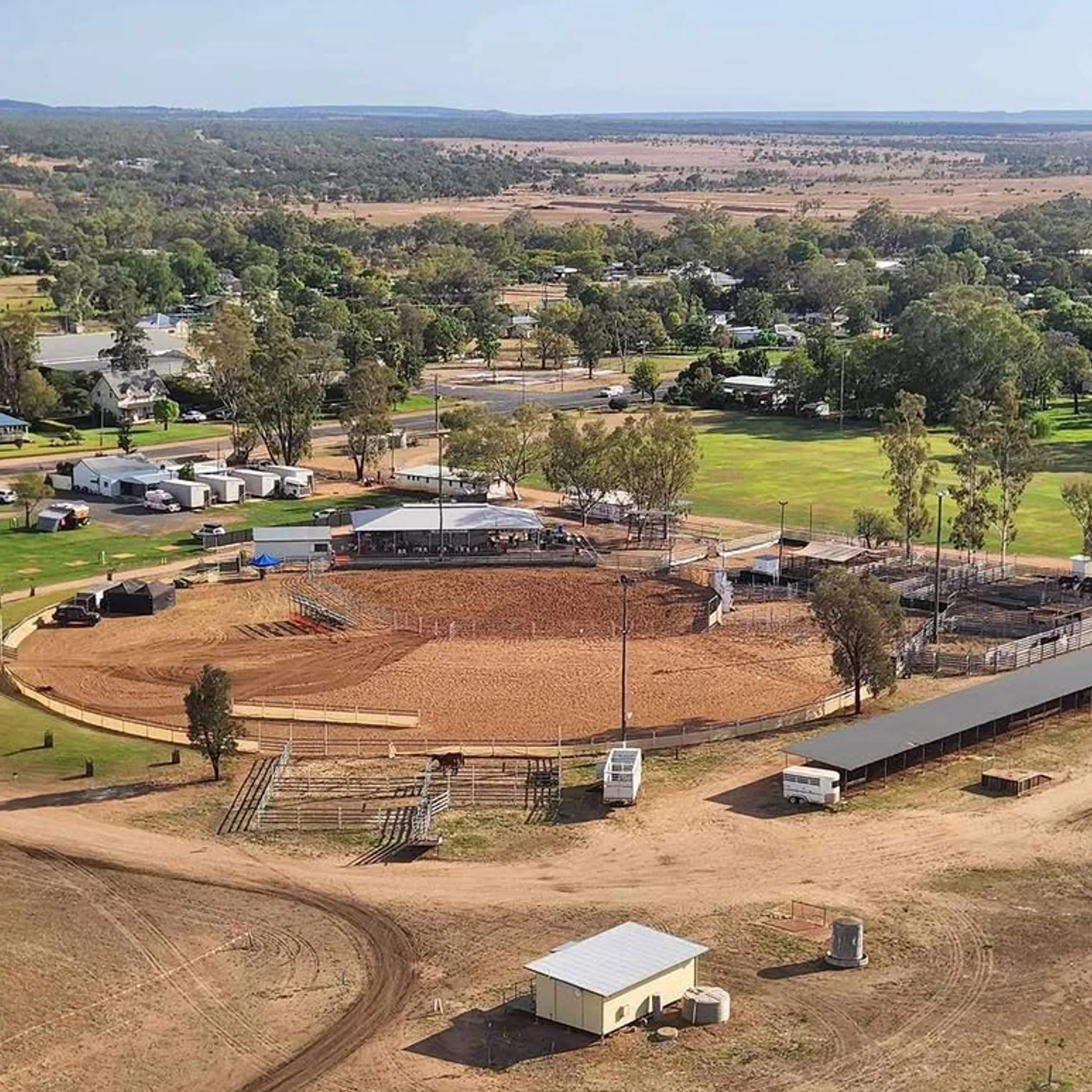 well-lit australian rodeo venue